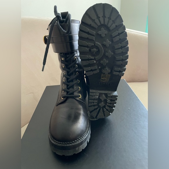 Black Versace Combat Boot - Picture 5 of 13
